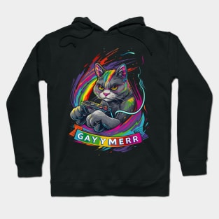 Cat LGBT Support Allies Hoodie